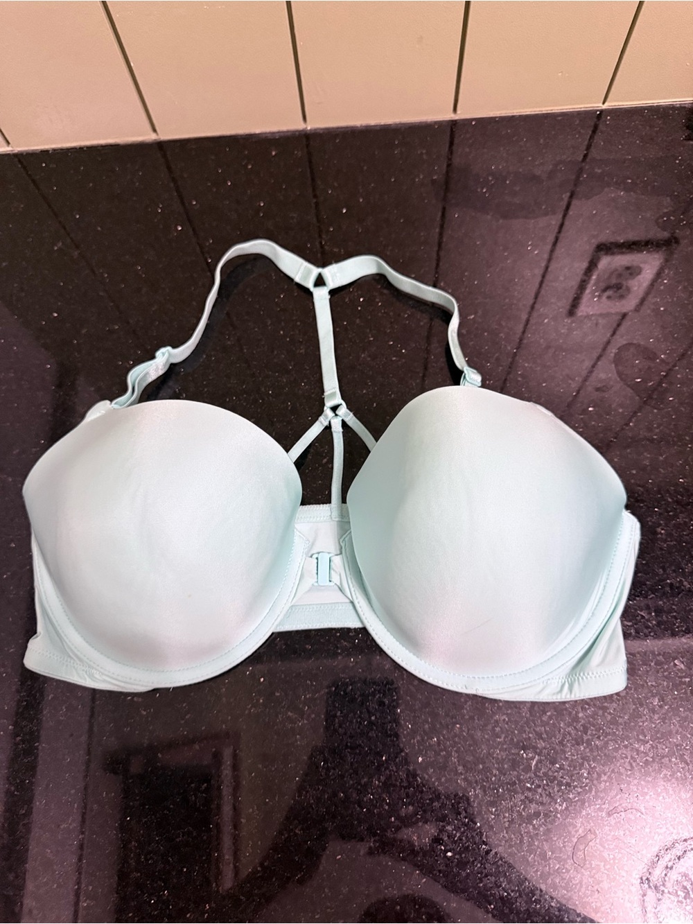 Victoria's Secret Light Aqua T-Back Push-Up Bra size 38D